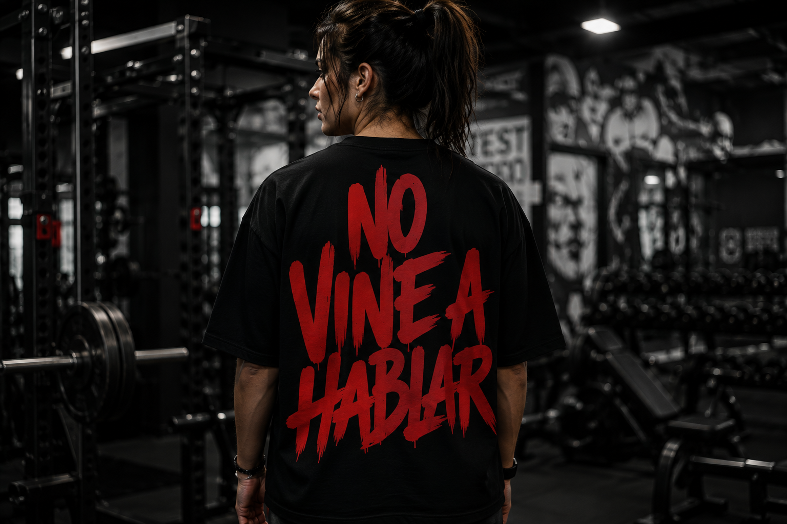 Polera "No Vine a Hablar" Oversize